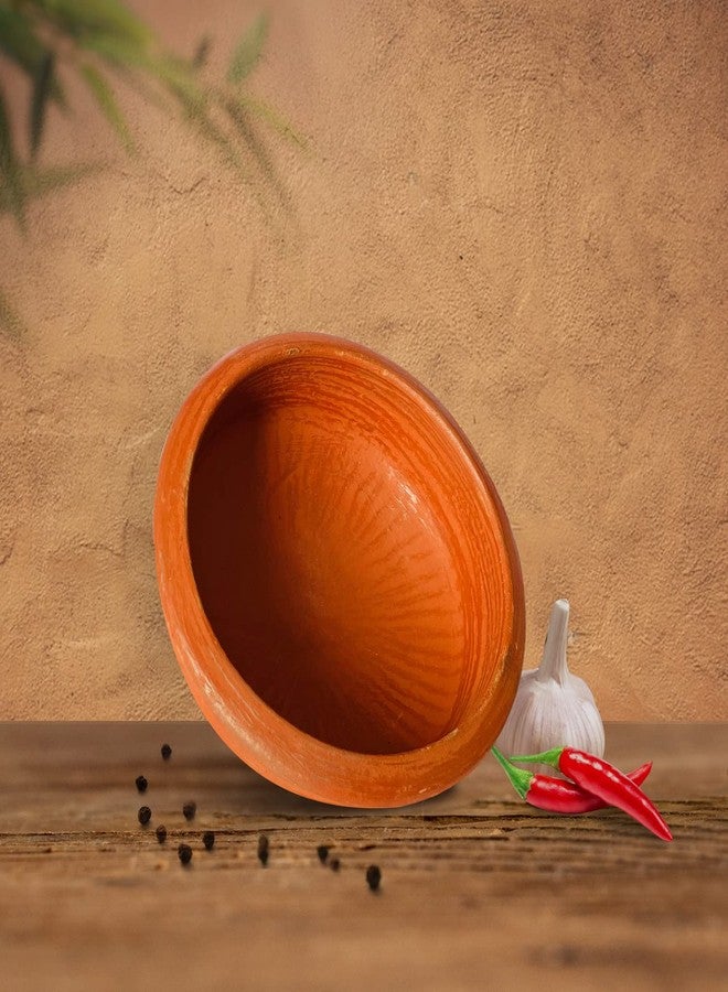 Kichera Pottery Earthen Kadai/Clay Pots for Cooking & Serving 2 Litre - Image 4